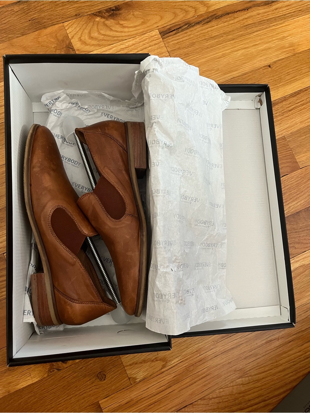 Forever Beautiful Brown Leather Slip-On Dress Shoes Size 37 EU